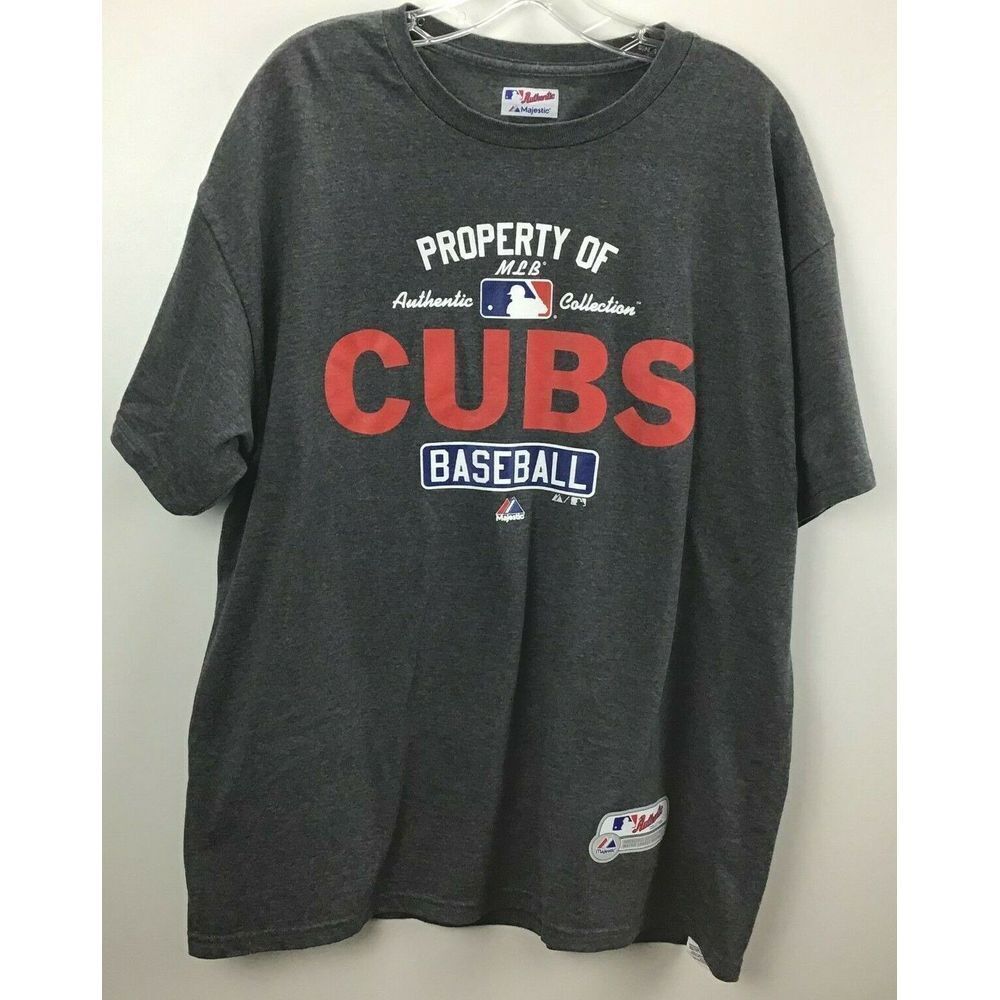 Authentic Majestic Mens Property of The Cubs‎ T-shirt XL Authentic Collection
